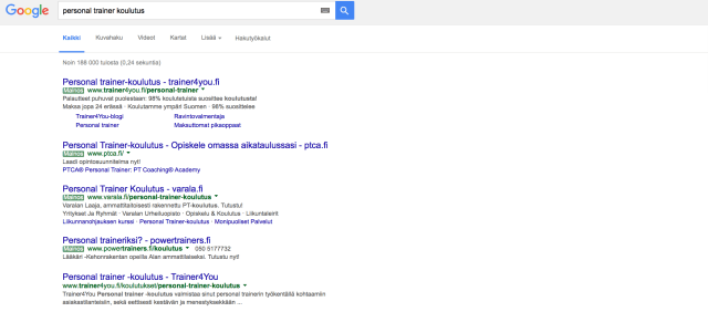 Kuva 2, Hakutulosten perusteella auktoriteetti, Kasvujohtaminen Tapani Määttä